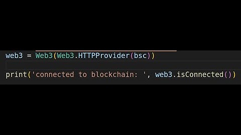 Connect to the blockchain using web3.py