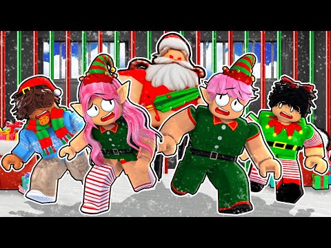 FUGIMOS DO PAPAI NOEL MAU COM OS INSCRITOS! | ROBLOX | Santa Claus Barry's Prision Run