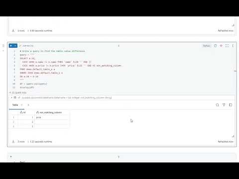 How to Compare Two Tables in Databricks Using PySpark: Step-by-Step Tutorial