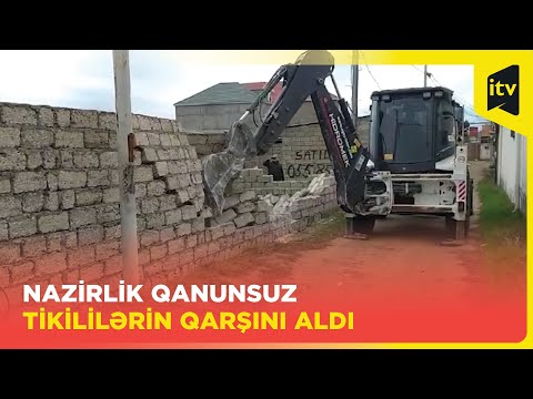 Bakının Qala və Buzovna qəsəbələrində qanunsuz tikililər söküldü