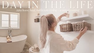 DAY IN THE LIFE | zara home haul, bathroom styling, farmers market + sunset evenings