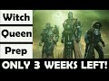 Season 16 prep tips & tricks. You have 3 weeks to prep for witch queen!