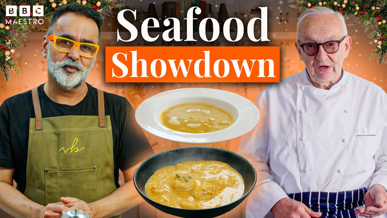 Fish soup vs prawn stew with Pierre Koffmann and Vineet Bhatia | BBC Maestro