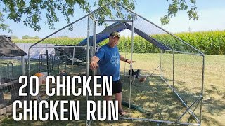 Chicken Run | Large Metal Chicken Coop Run For 20 Chickens