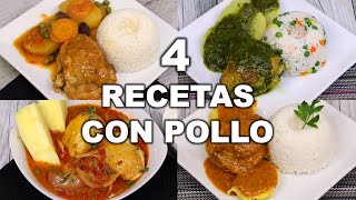 4 Recetas Deliciosas con POLLO para el Almuerzo de la Semana!! by Sabroso 7,523 views 8 months ago 12 minutes, 11 seconds