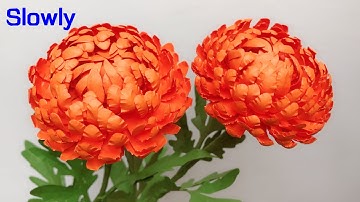 ABC TV | How To Make Chrysanthemum Paper Flower | Flower Die Cuts (Slowly) - Craft Tutorial