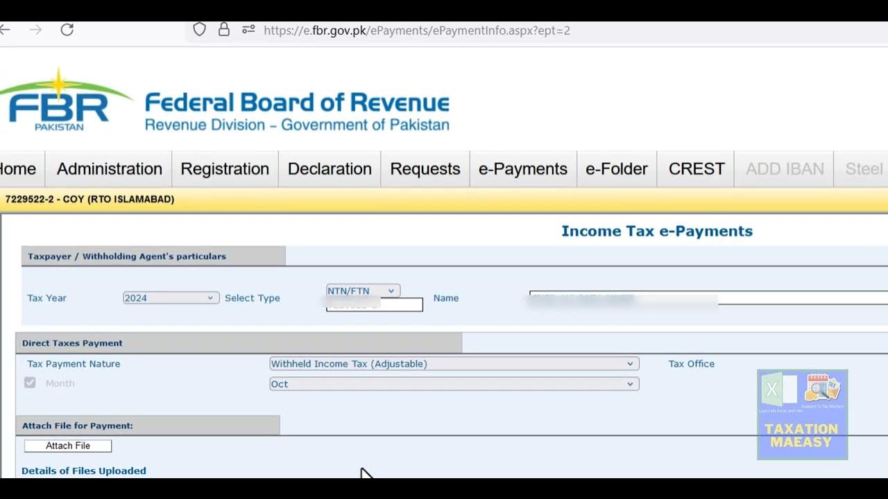 PSID Preparation for payment of withholding Tax step by step guide YouTube