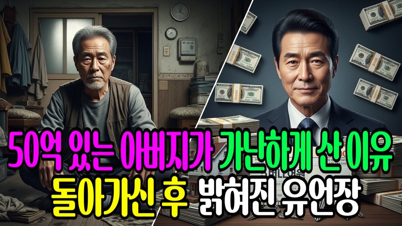 50억 있는 아버지가 가난하게 산 이유... 돌아가신 후 밝혀진 유언장
