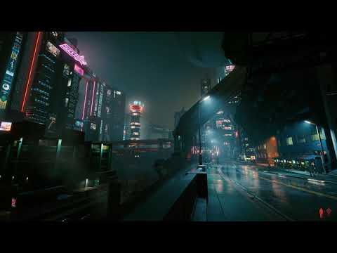 50 Minutes of Walking in Night City at 4 am *ASMR* Cyberpunk 2077