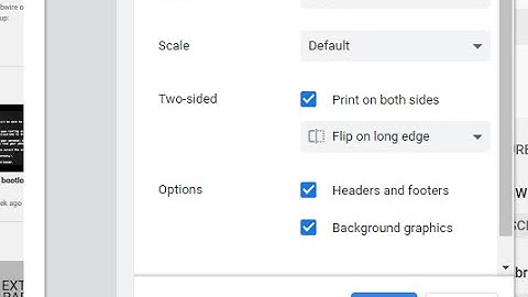both side print on Chrome Printer settings