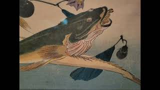 歌川広重 Utagawa Hiroshige(1797-1858)《魚づくし・茄子・ 鯒》横大判