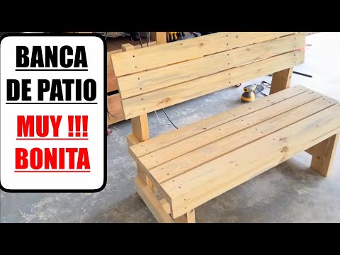 Cómo hacer un banco de patio fácil y bonito.