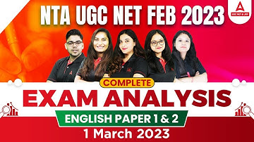 UGC NET Analysis 2023 English Paper 1& 2  (1 Mar) Shift 1 | UGC NET 2023 Answer Key