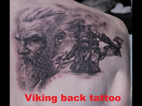 видео: REALISTIC VIKING BACK TATTOO | Тату викингов на спине | @SuvorovTattoo