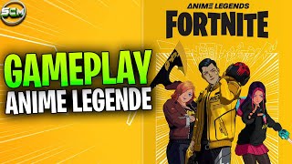 GAMEPLAY PACK ANIME LÉGENDE FORTNITE, PRÉSENTATION DES SKIN GOLDEN GEAR MIDAS-RICHOCHET ROX-PENNY