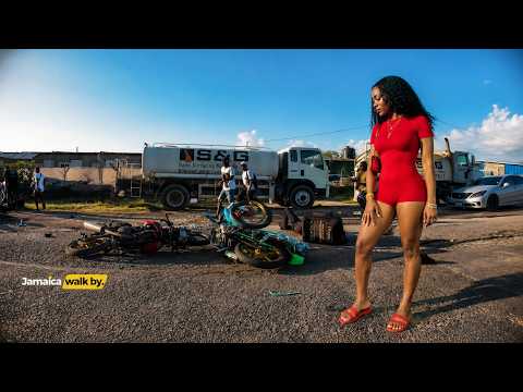 ✓WALKING MOST DANGEROUS ROAD In Portmore as 2 BIKE CRASH On Old Braeton Road In Jamaica 4k 🇯🇲