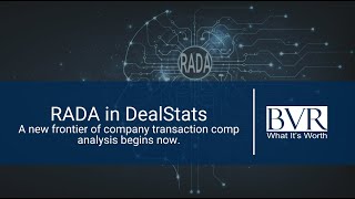 BVR's Research and Data Assistant (RADA) in DealStats