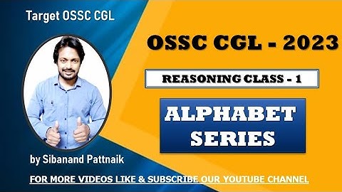 REASONING CLASS 1 | OSSC CGL 2023 | OSSC CGL Reasoning | OPSC OSSC OSSSC | RI ARI AMIN SFS | OSSC