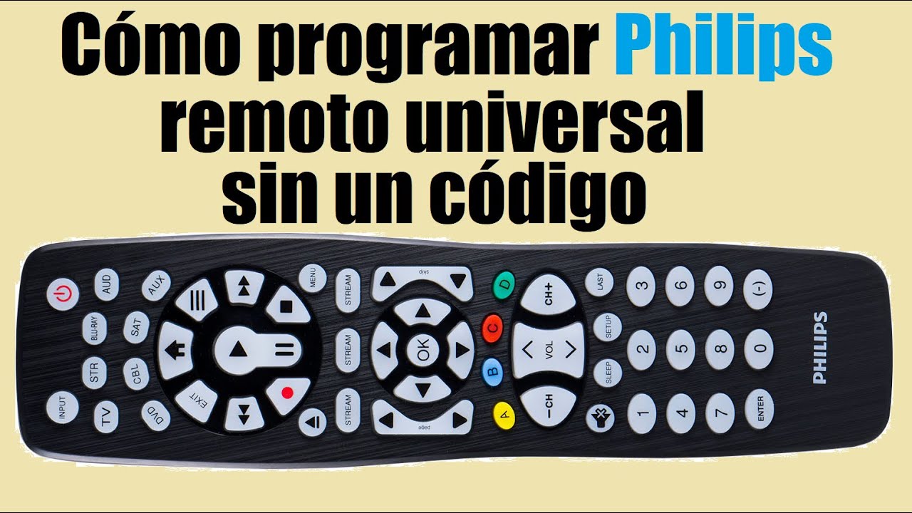 Cómo programar Philips remoto universal sin un código - YouTube