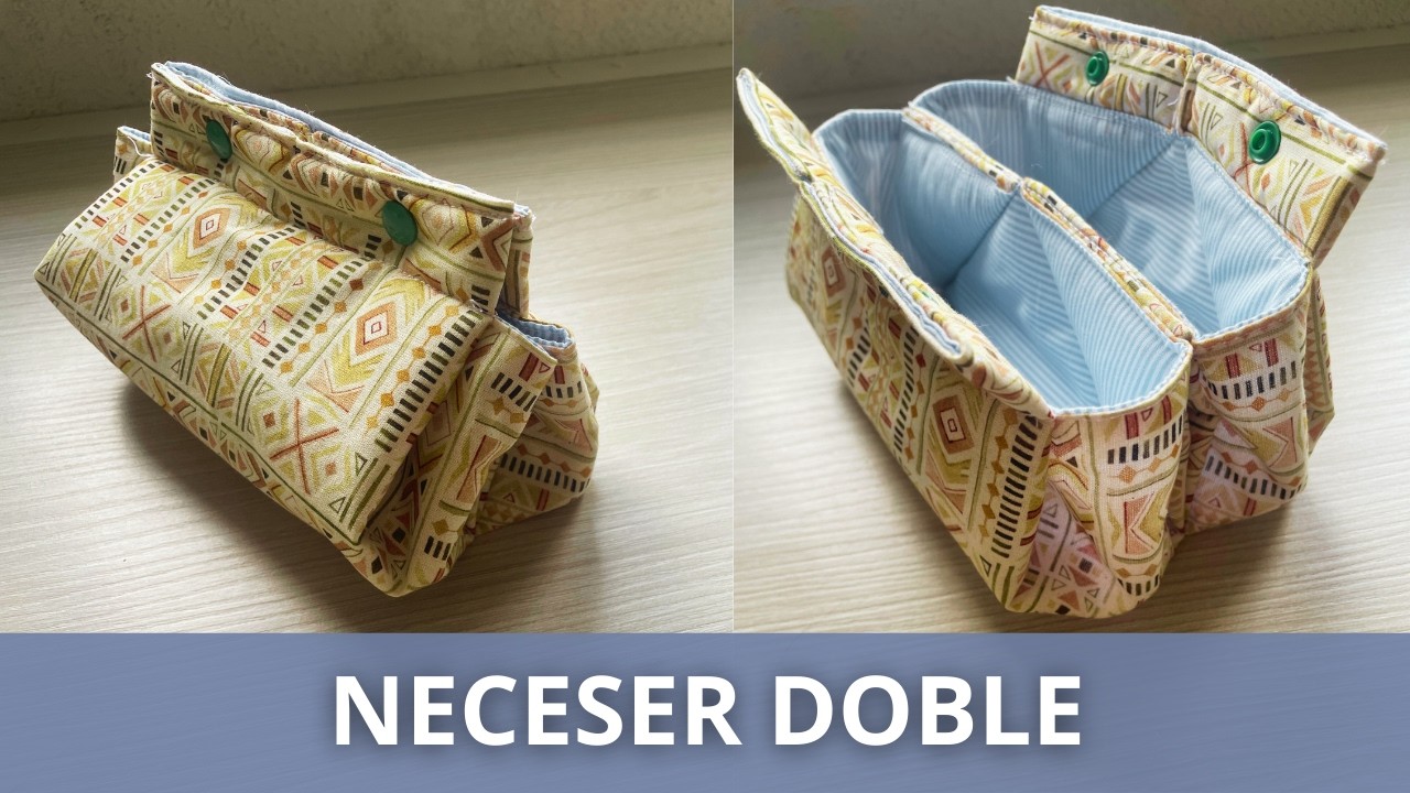 Neceser doble con Patrón paso a paso