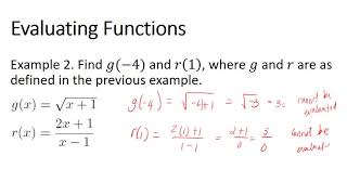 Lesson 2: Evaluating Functions