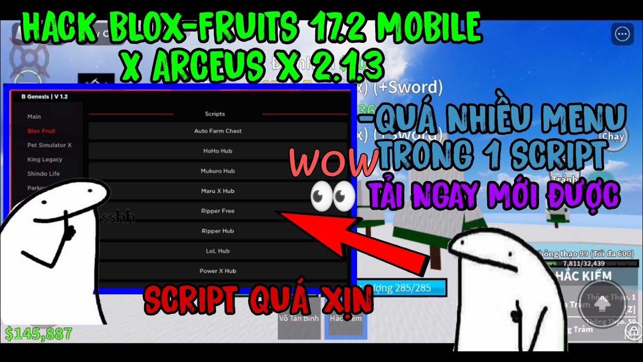 [ROBLOX] UPDATE ARCEUS X 2.1.4 HACK BLOX FRUIT MOBILE TRÊN ĐIỆN THOẠI ...