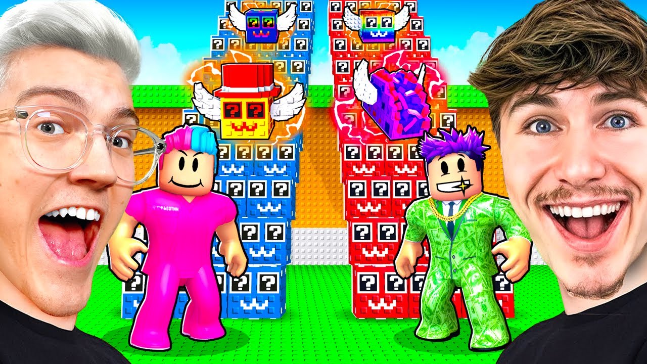 ESCALIER de LUCKY BLOCK contre KEVKO sur Steal a Brainrot