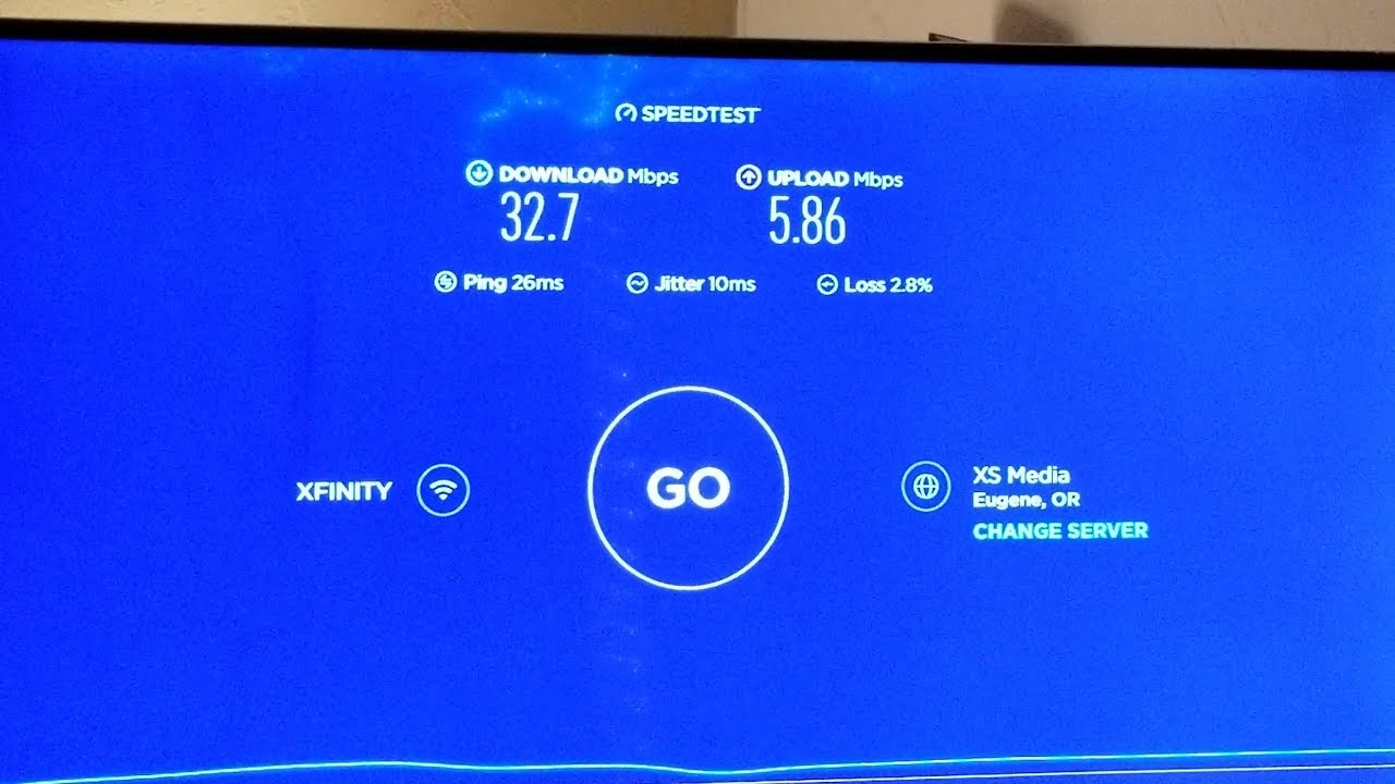 xfinity download speed test