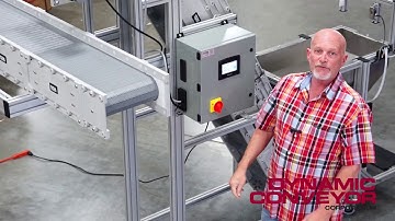 Automated parts filling conveyor with accumulation hopper | DynaCon Conveyors