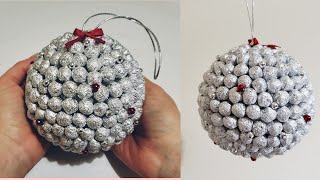 Шар из фольги? Поделки из фольги. What can be made of foil? Foil craft idea. Christmas crafts. DIY