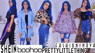 TRY ON HAUL: SHEIN, PRETTY LITTLE THING, FASHION NOVA, BOOHOO