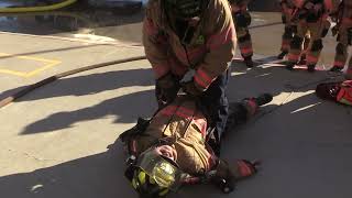 Hasty Harness for packaging downed firefighter