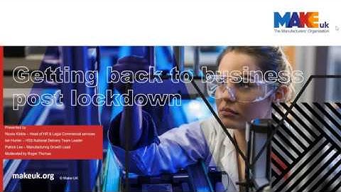 COVID-19 : Getting back to business after lockdown