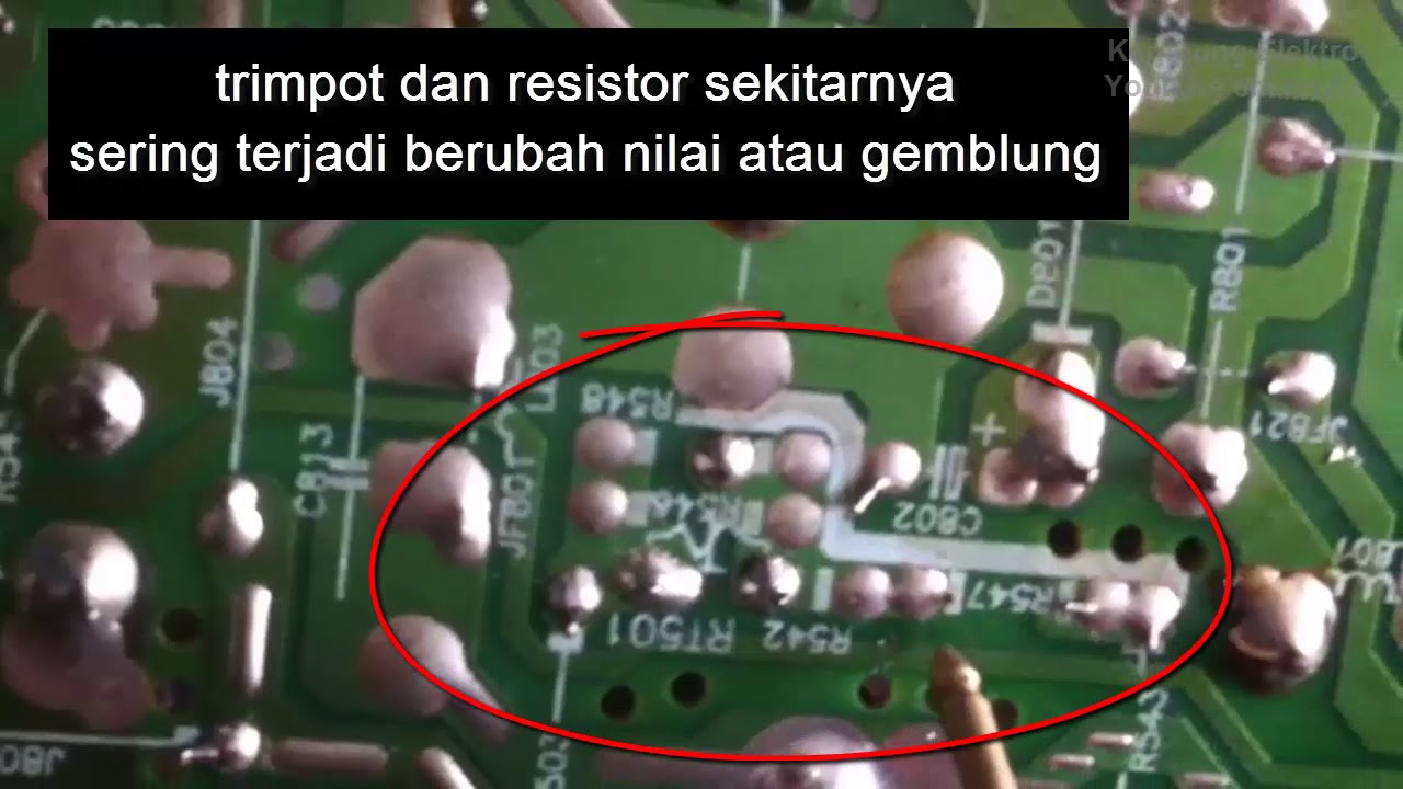 Servis Tv Polytron Over Tegangan B Melonjak Penyebab Ic Vertikal Jebol Youtube