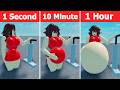 Roblox Girl Transformation: 1 Min vs 10 Min vs 1 Hour | Pixel Art Minecraft