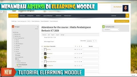 Cara Menambahkan Fitur Absensi di elearning