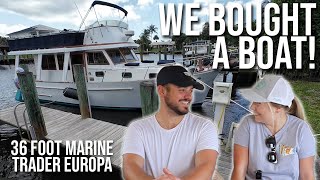 WE BOUGHT A BOAT at 26 years old | 36 Foot Marine Trader Europa | Our Great Loop Boat