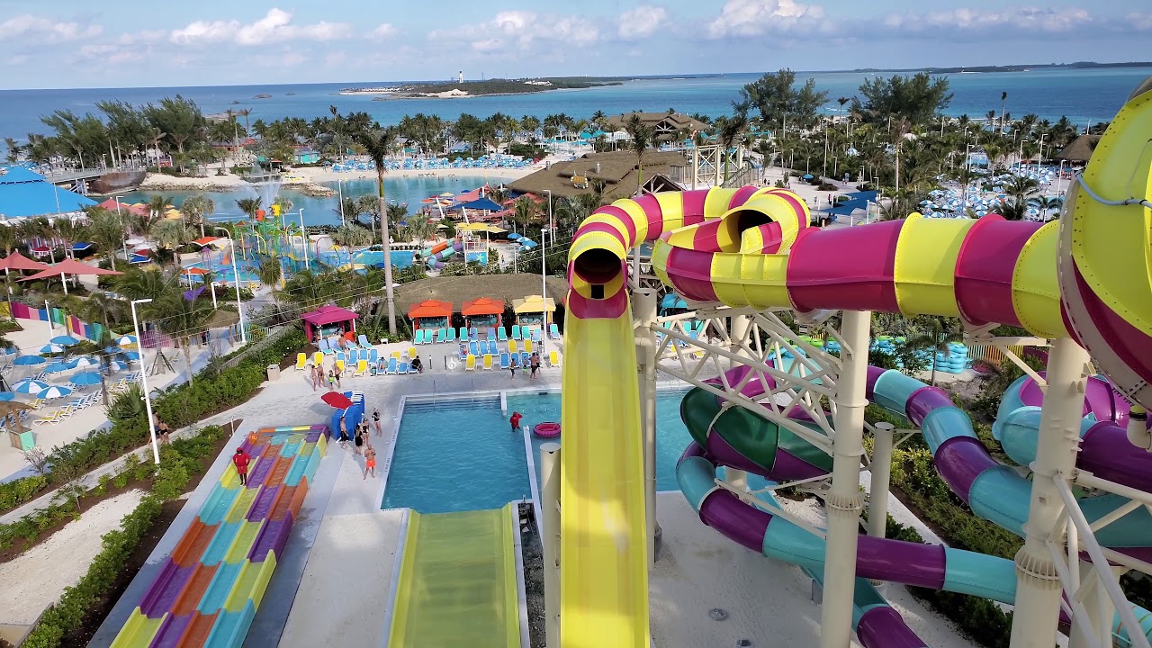 Slingshot waterslide at Coco Cay Bahamas YouTube