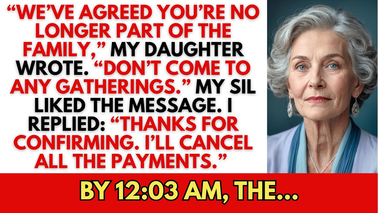 Моя дочь написала: «Мы решили, что ты больше не часть семьи». Не приходи ни на какие собрания.