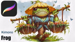 Kimono Frog Procreate 5.3 Process
