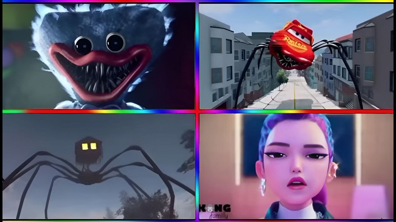 🚀🚀Huggy Wuggy ExE 🆚 McQueen Eater 🆚Spider House 🆚 Kpop demon hunter - 🎶🎶Tiles Нор