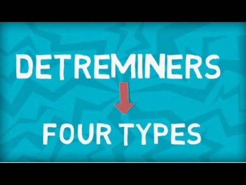 Determiners  Four types of determiners