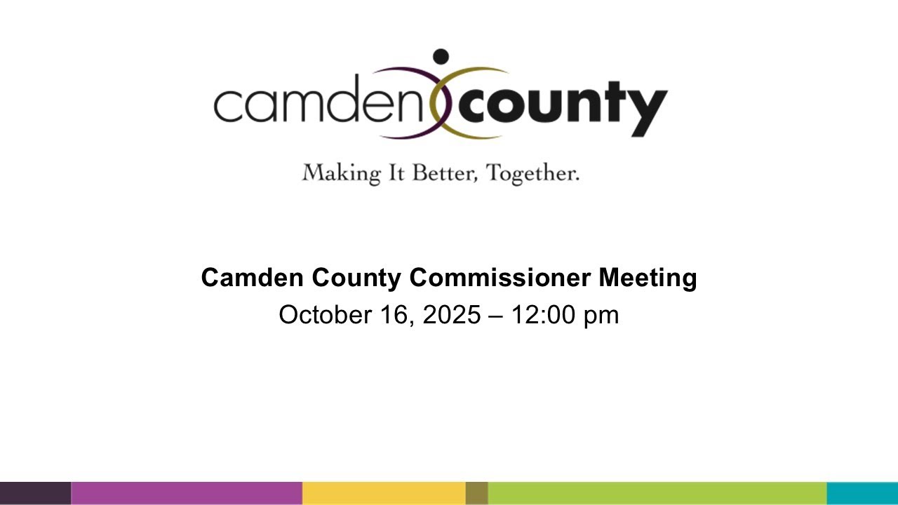 Camden County Board of Commissioner October 2025 Meeting - YouTube