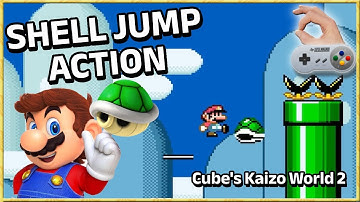 Mario does a lot of SHELL JUMPS in this video
