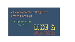 chat gpt se blog kaise likhe | how to create a blog post with Chat Gpt