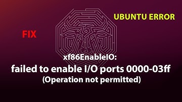 UBUNTU FIX: xf86EnableIO: failed to enable I/O ports 0000-03ff (Operation not permitted)