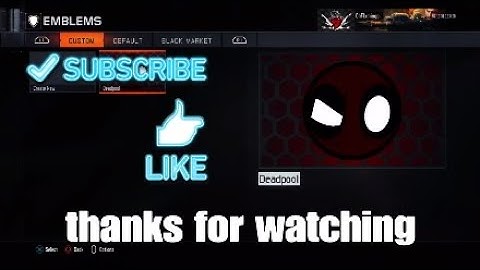 How To Make Deadpool Emblem BO3