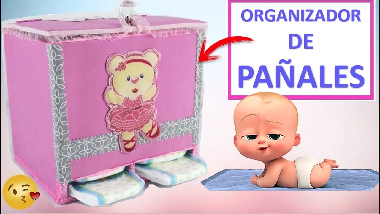 DISPENSADOR DE PAÑALES DIY / MANUALIDADES FACILES PARA ORGANIZAR Y EL CUARTO DEL - YouTube