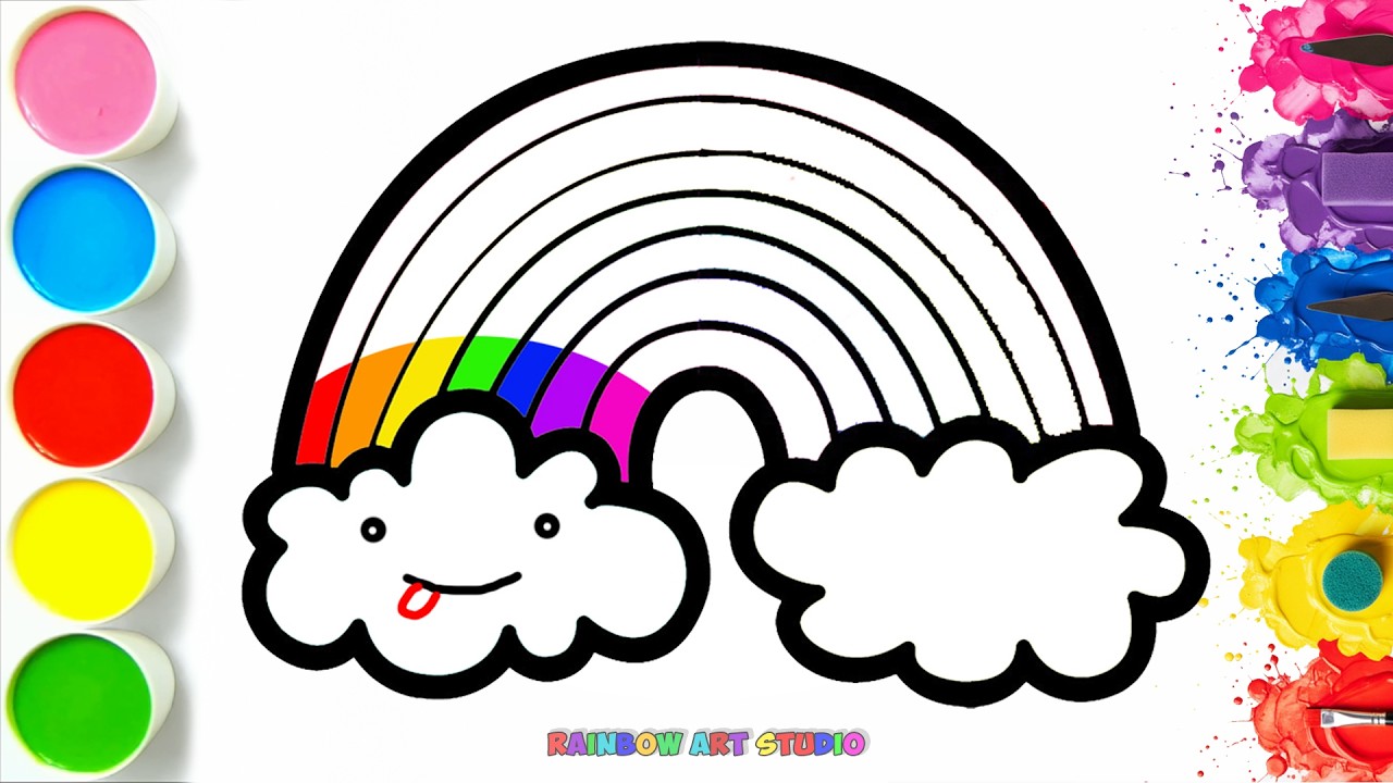 🌈 How To Draw a Beautiful Rainbow l Easy Step By Step Tutorial #143 ...