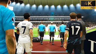 PES 2021 NEW Ultra Realism Graphics Mod | Tottenham Hotspur vs Manchester City | PES 2024 Patch | 4K